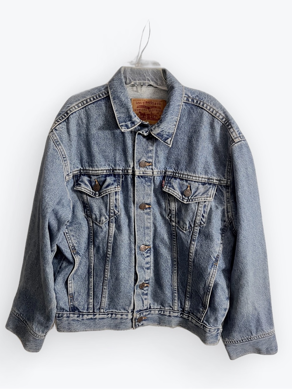 Vintage 1998 Youth Kids Levi's Blue Denim Jacket Size Large 16/18 Style 57511